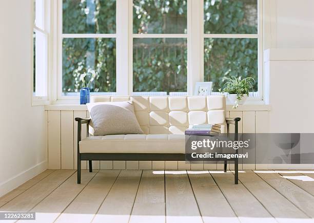 living room - bay window interior stock pictures, royalty-free photos & images