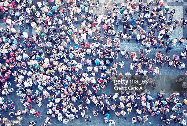 prague - large group of people stock pictures, royalty-free photos & images