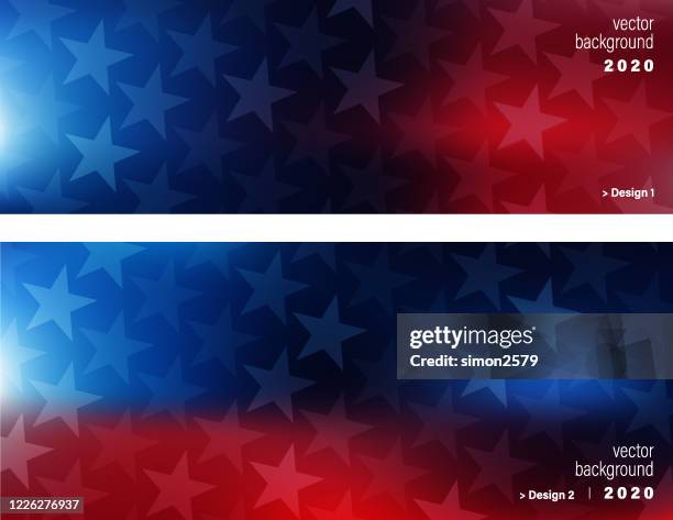 usa stars and stripes banner background - american flag fireworks stock illustrations