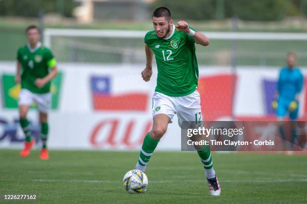 June 15. Canice Carroll of the Republic of Ireland in action during the Republic of Ireland U21 V Mexico U22, 3rd place play off match at the Tournoi...