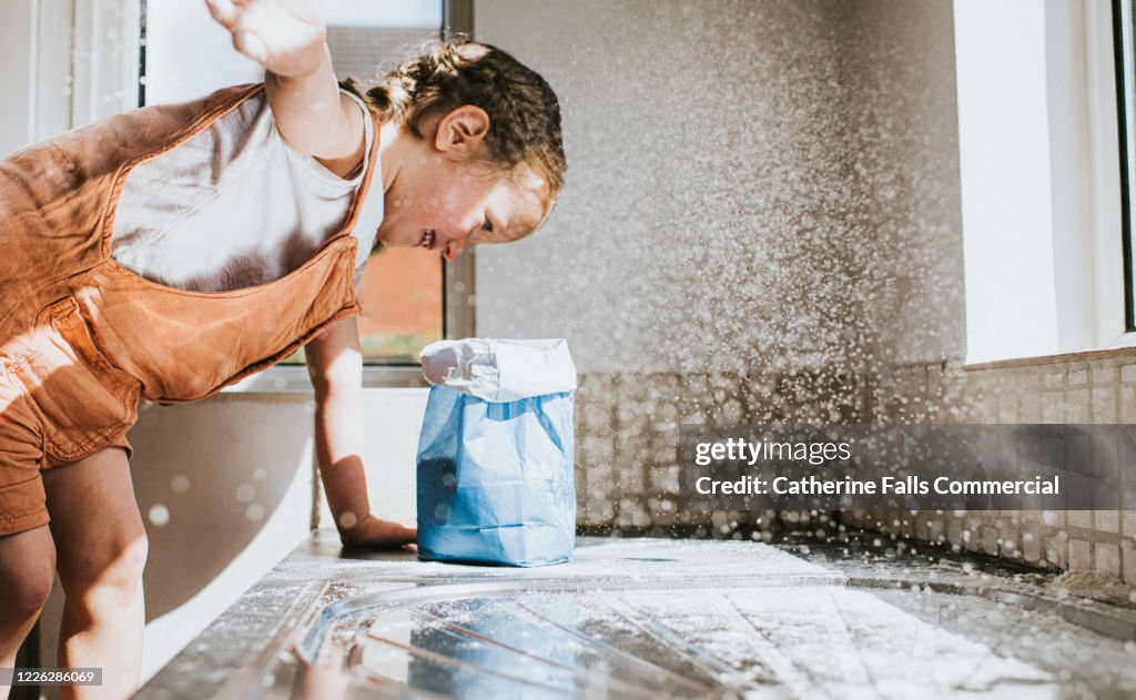 Throwing Flour