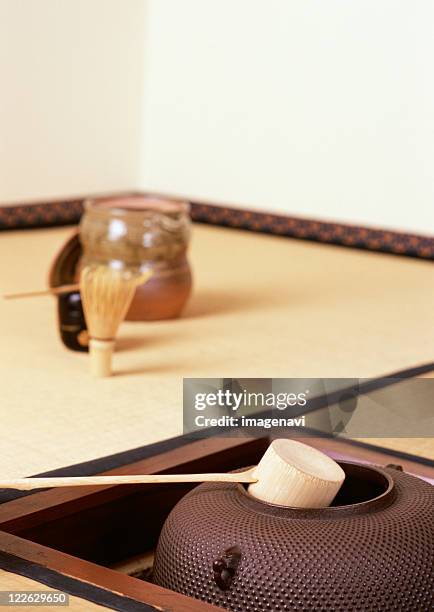 image of japanese tea-ceremony - やかん　日本 ストックフォトと画像