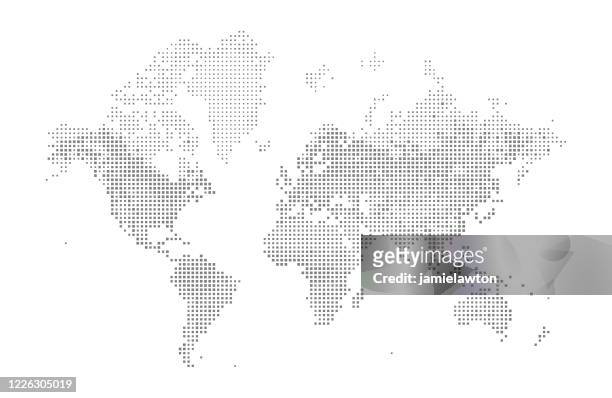 square world map - world map stock illustrations