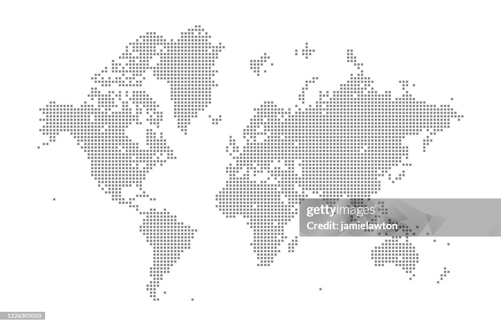 Mapa mundial cuadrado