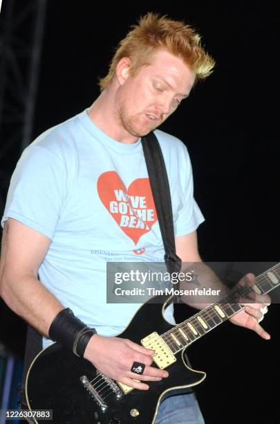 Josh Homme of Queens of the Stone Age performs during Coachella 2003 at the Empire Polo Fields on April 26, 2003 in Indio, California.