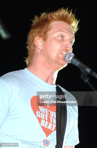 Josh Homme of Queens of the Stone Age performs during Coachella 2003 at the Empire Polo Fields on April 26, 2003 in Indio, California.