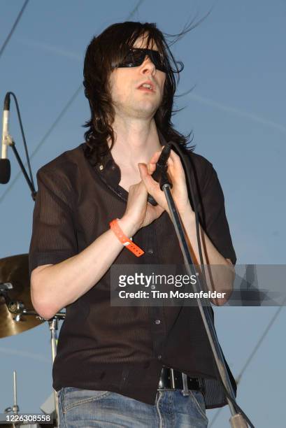 Bobby Gillespie of Primal Scream performs during Coachella 2003 at the Empire Polo Fields on April 27, 2003 in Indio, California.