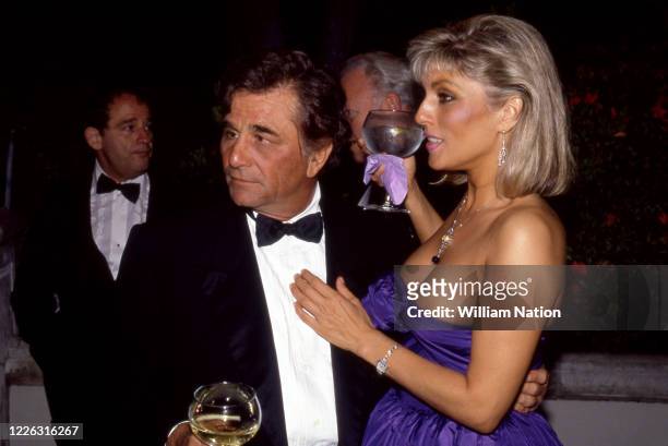 American actor and comedian Peter Falk and wife American actress Shera Danese during the Women's Wear Daily party circa September, 1987 at Elizabeth...