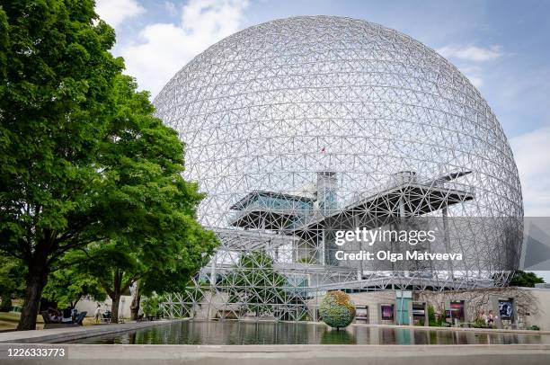 biosphere of montreal, the environment museum - water walking ball stock pictures, royalty-free photos & images