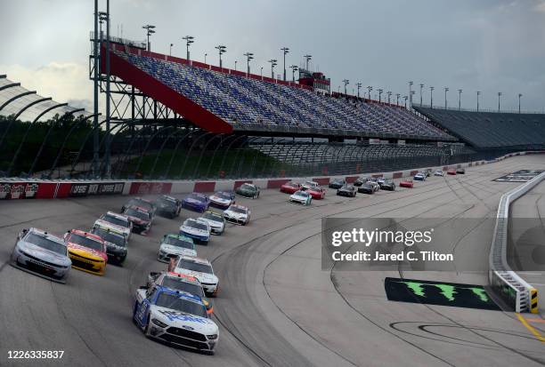 Chase Briscoe, driver of the HighPoint.com Ford, races during the NASCAR Xfinity Series Toyota 200 at Darlington Raceway on May 21, 2020 in...