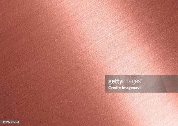 copper - hairline polished metal imagens e fotografias de stock
