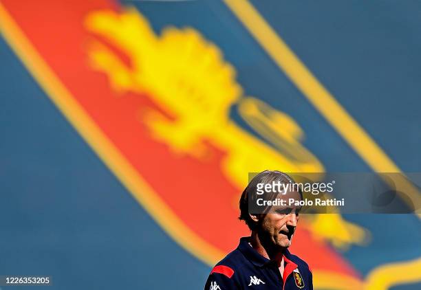 Davide Nicola coach of Genoa before the Serie A match between Genoa CFC and SPAL at Stadio Luigi Ferraris on July 12, 2020 in Genoa, Italy.