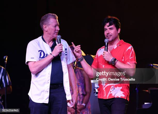 Former Major League Baseball player Orel Hershiser and musician Frankie Moreno during Frankie Moreno's livestream virtual residency, presented by the...