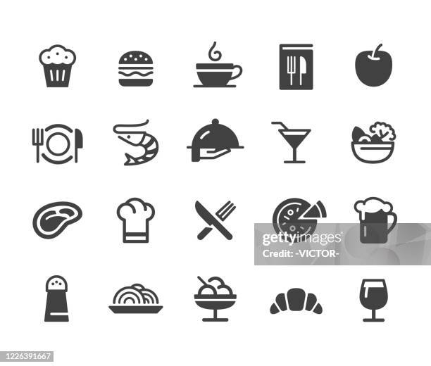 illustrations, cliparts, dessins animés et icônes de icônes restaurant - série classique - toque hat