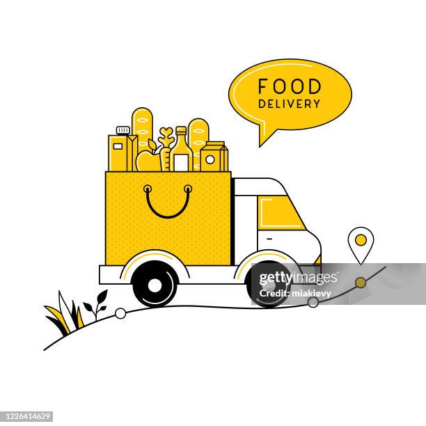 delivery truck - slovenia stock illustrations