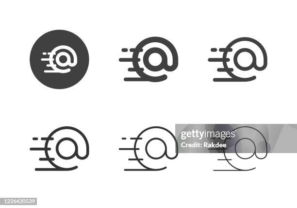 e-mail express icons - multi series - at symbol stock illustrations
