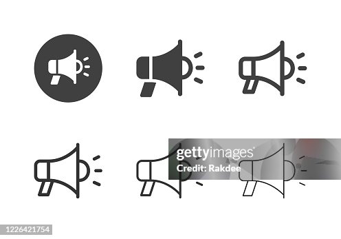 Megaphone Icons - Multi Series Megaphone Icons - Multi Series