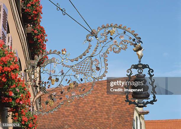 sign in dinkelsbuhl - freistaat bayern stock pictures, royalty-free photos & images