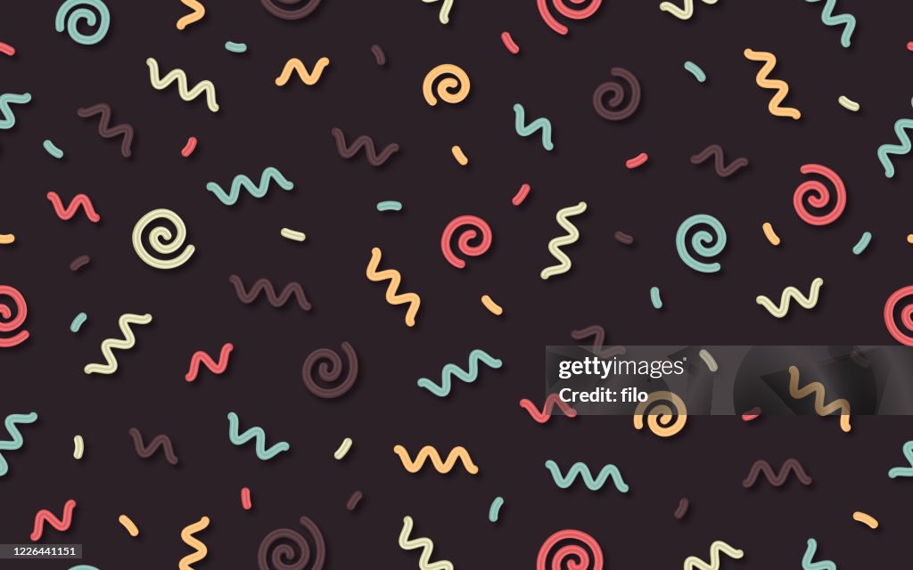 Padrão de squiggle retrô sem emenda
