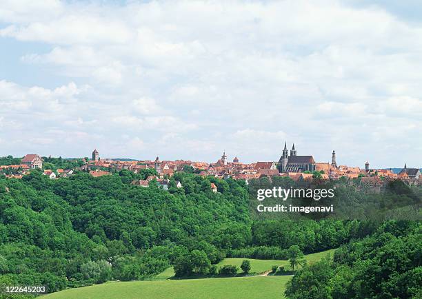 town in romantic road - freistaat bayern stock pictures, royalty-free photos & images