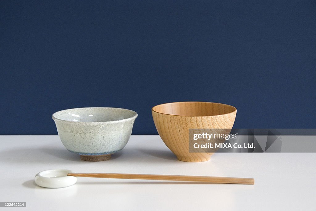 Bowls and chopsticks