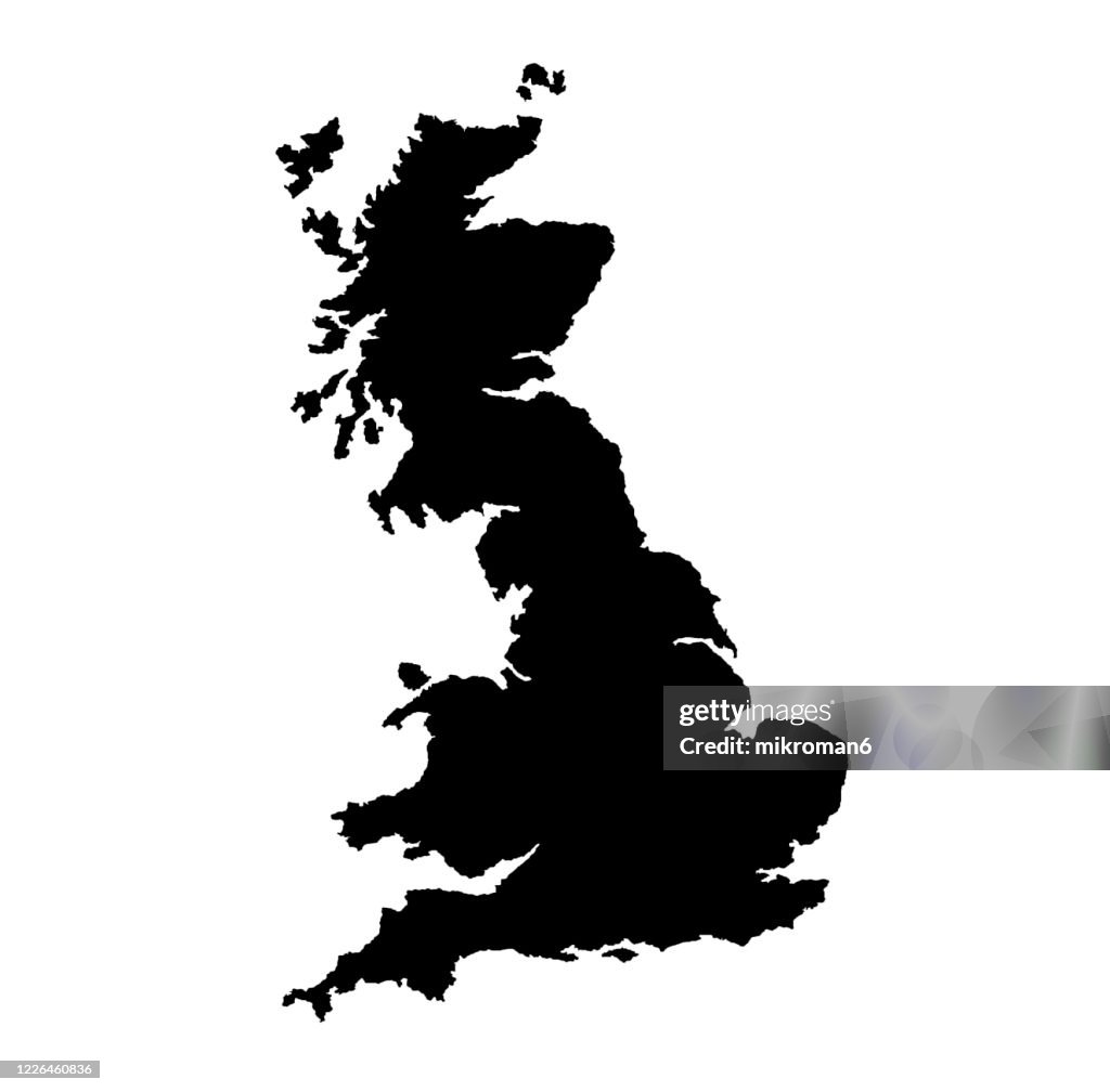 Shape of the England Island, British Island