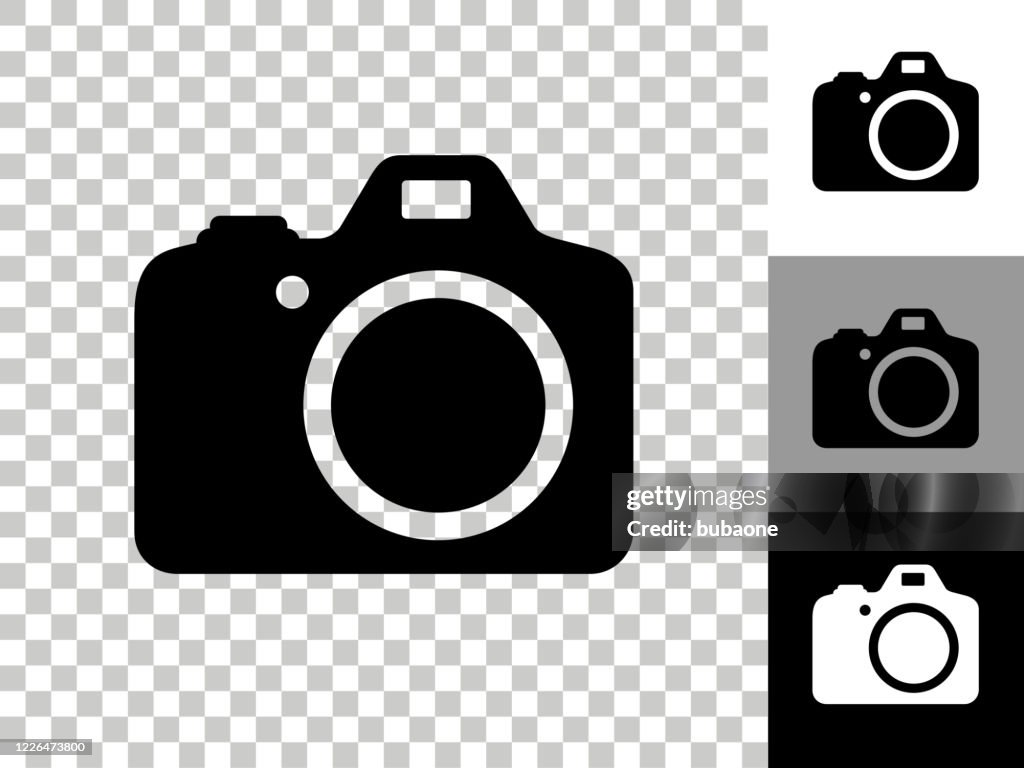 Dslr Camera Icon On Checkerboard Transparent Background High-Res Vector  Graphic - Getty Images