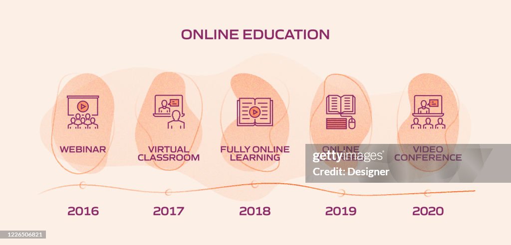 Offline Elearning Flowchart Elearning Online Education Home Schooling Related Process Infographic ...