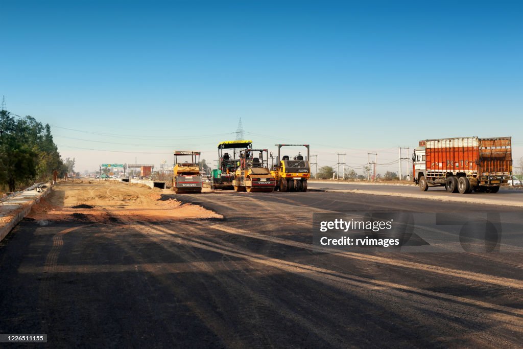 Expressway highway under construction