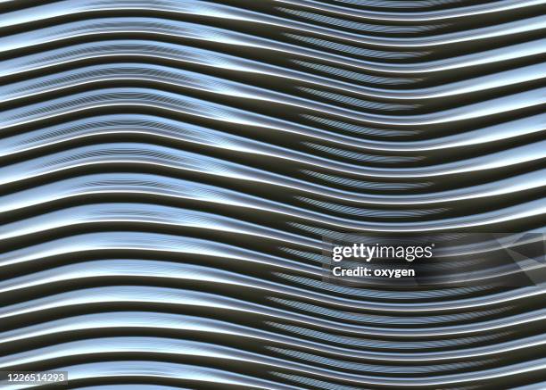 silver a luminiumfluid melting waves shapes flowing liquid stripe motion abstract background - platino fotografías e imágenes de stock