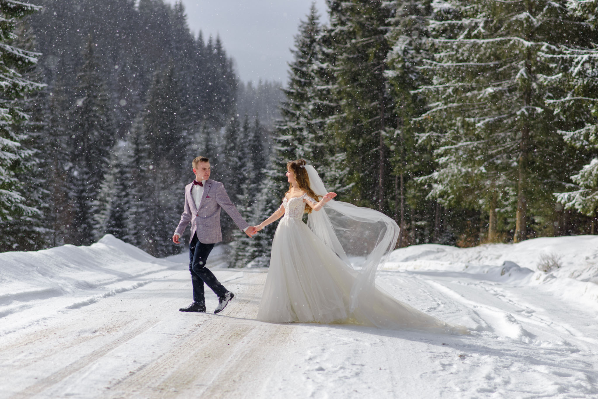 winter wedding photography