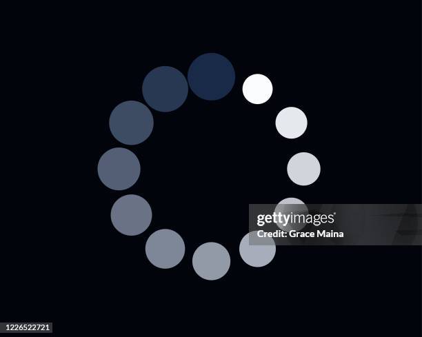 Black And White Loading Circle Indicator On Black Background High-Res ...