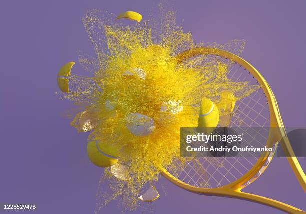 tennis splash - taking a shot sport stockfoto's en -beelden