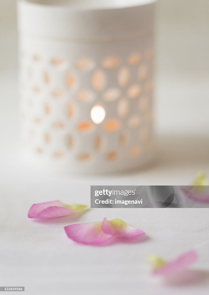 Petals and aromatherapy burner