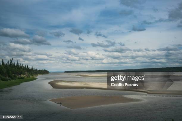 churchill river at happy valley-goose bay - labrador foto e immagini stock