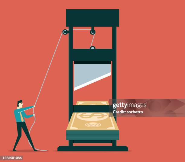 slice the money - lower interest rate stock illustrations