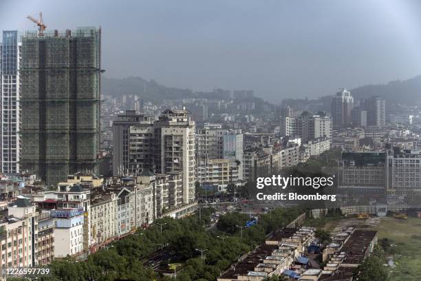 Buildings stand in Ningde, Fujian province, China, on Tuesday, June 2, 2020. Ningde is home to Contemporary Amperex Technology Co. , the largest...
