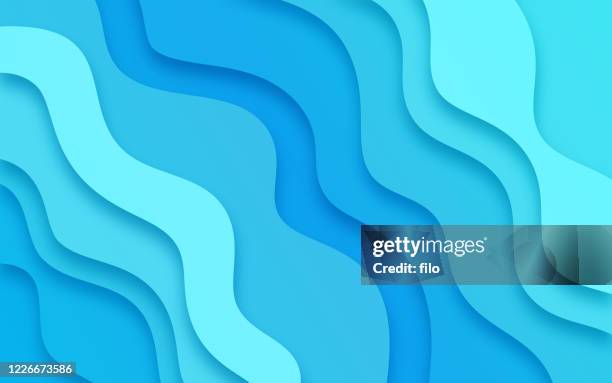 illustrations, cliparts, dessins animés et icônes de wavy blend couches résumé contexte - étang