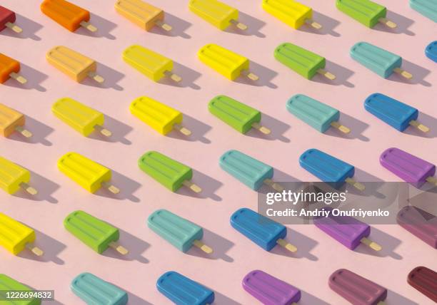 popsicle pattern - colors of rainbow in order 個照片及圖片檔