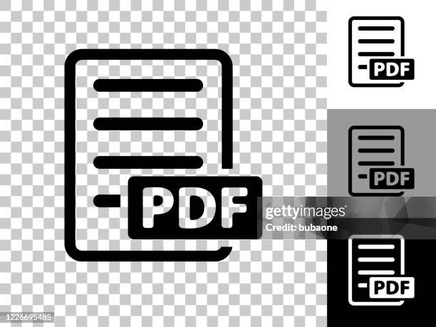 document pdf icon on checkerboard transparent background - white folder icon stock illustrations