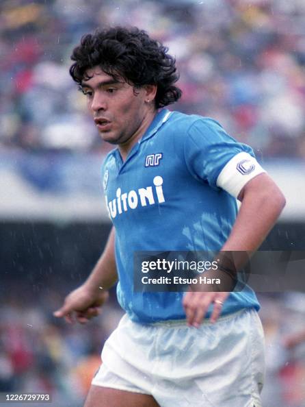 Diego Maradona Of Napoli In Action During The Serie A Match Between diego-maradona-of-napoli-in-action-during-the-serie-a-match-between
