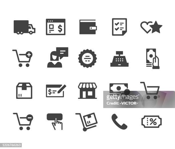 shopping und e-commerce icons - classic series - removing stock-grafiken, -clipart, -cartoons und -symbole