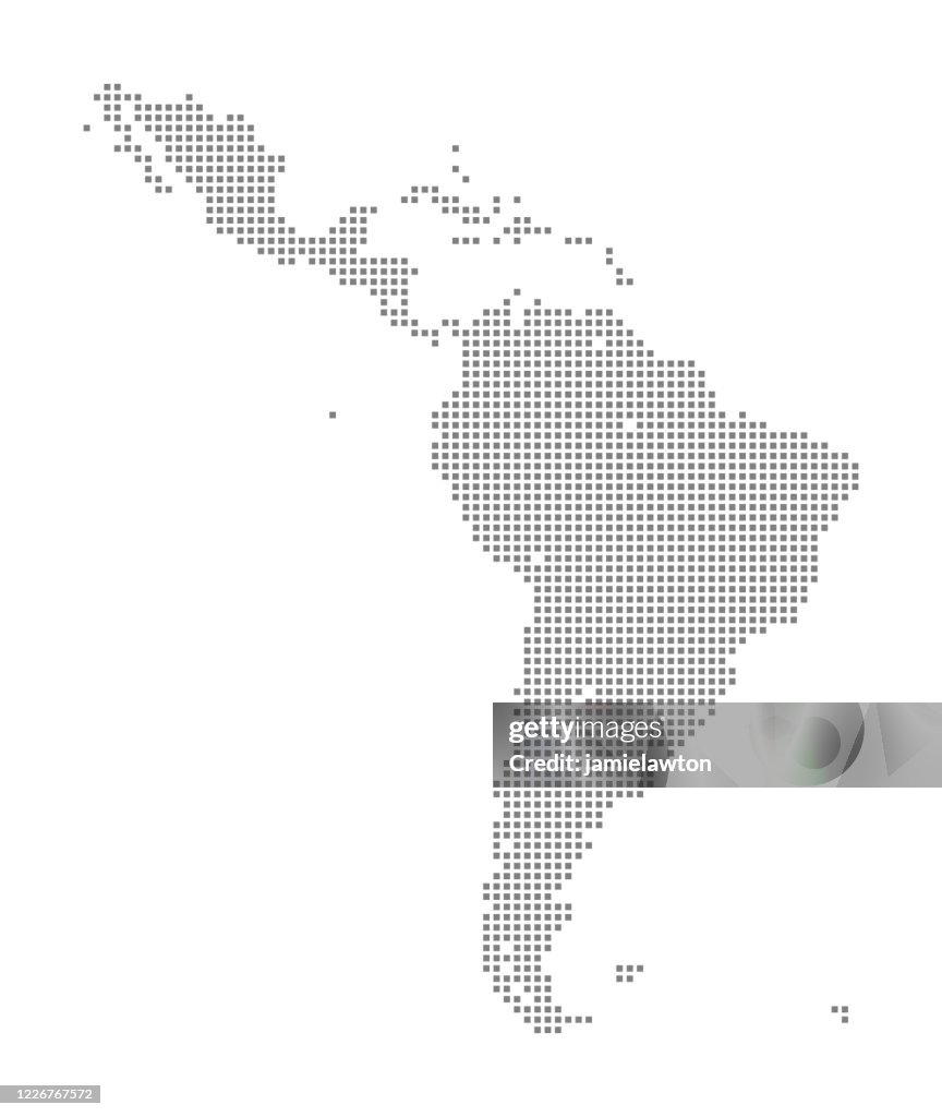 Map of Latin America using Squares