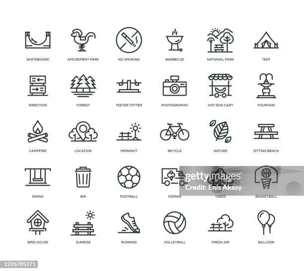 park icon set - rauchverbotsschild stock-grafiken, -clipart, -cartoons und -symbole