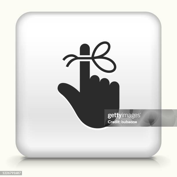 reminder string on finger icon - string finger stock illustrations
