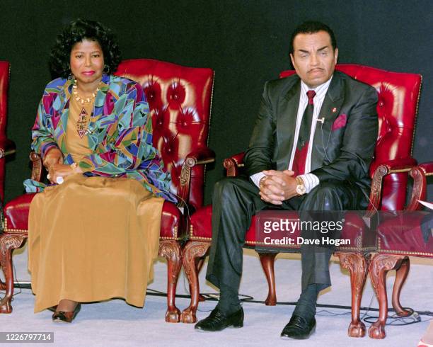 Katherine Jackson and Joseph Jackson during a promotional appearance to announce the upcoming Jackson family reunion special "Jackson Family Honors"...