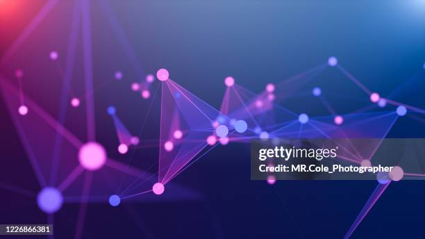 illustration geometric abstract background with connected line and dots,futuristic digital background for business science and technology - joining the dots stock-fotos und bilder