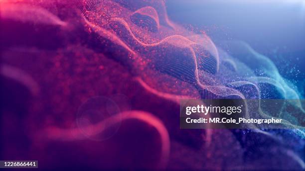 motion abstract background,particles wave curve digitally generated abstract background animation for business science and technology - molekülstruktur stock-fotos und bilder