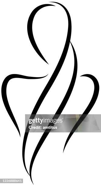 ilustraciones, imágenes clip art, dibujos animados e iconos de stock de femenino mínimo - longitud de pelo