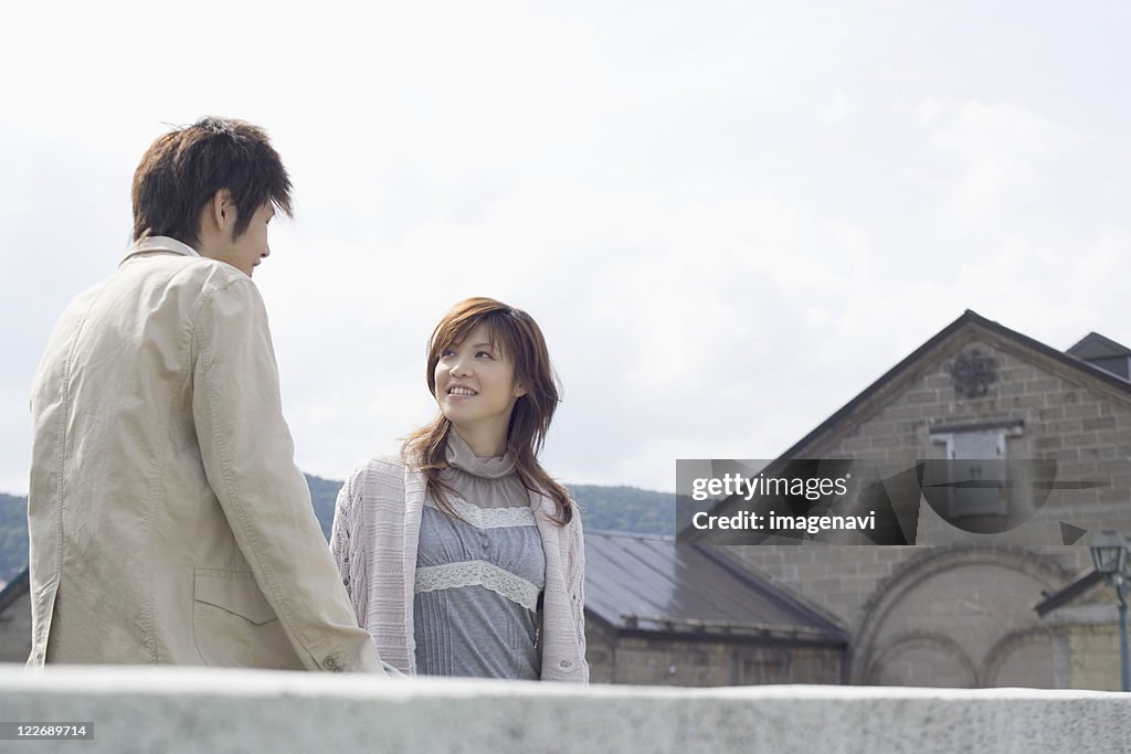 Young couple outside
